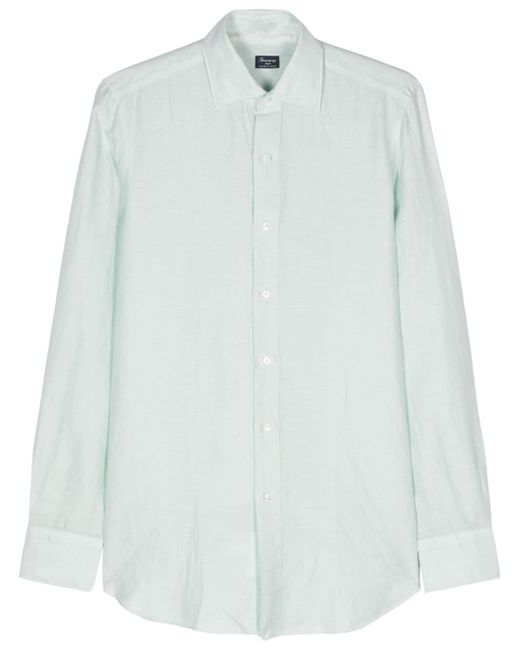 Finamore 1925 Napoli long-sleeve slub-texture shirt