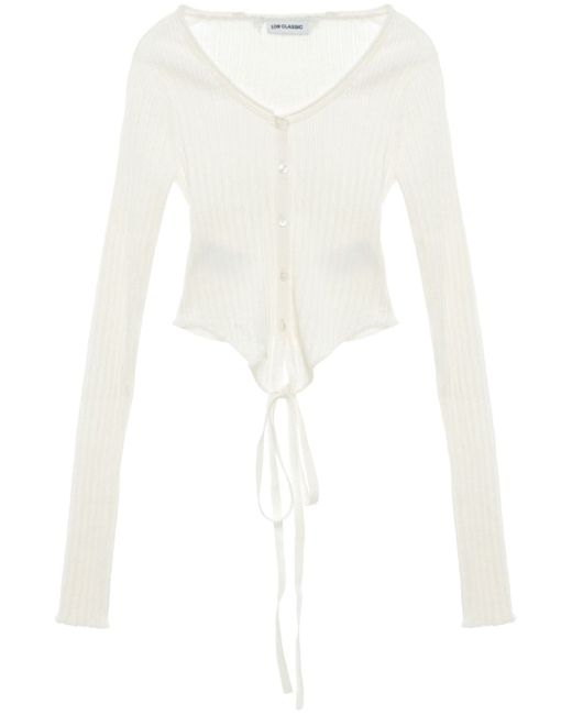 Low Classic ribbed-knit cotton-blend cardigan