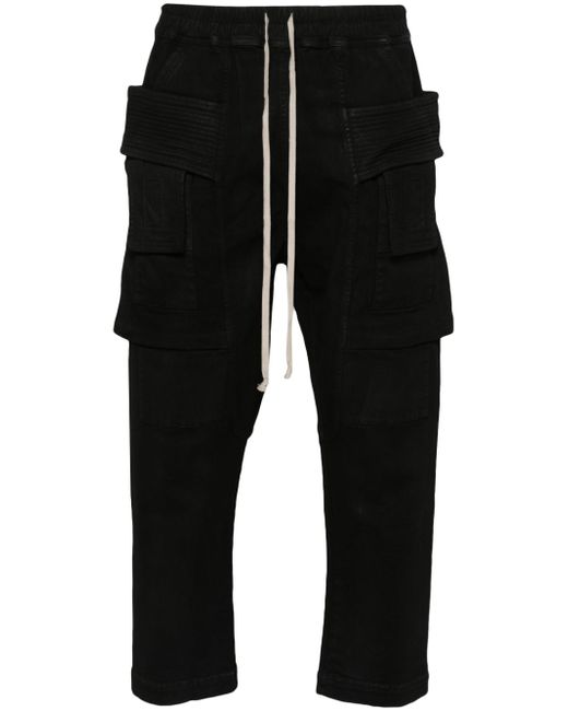 Rick Owens DRKSHDW Creatch cropped cargo trousers