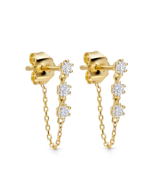 Astley Clarke 14kt yellow Interstellar diamond earrings