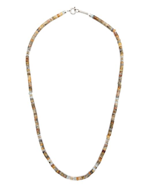 Marant enngraved-logo beaded necklace