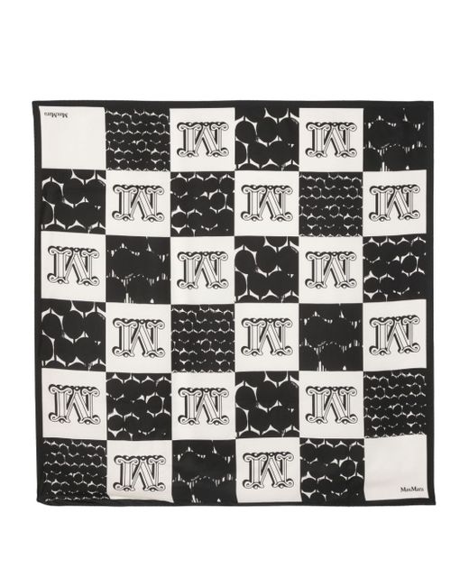 Max Mara checkerboard-print scarf