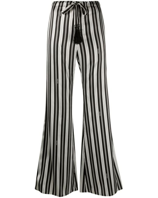 Fendi striped flared trousers