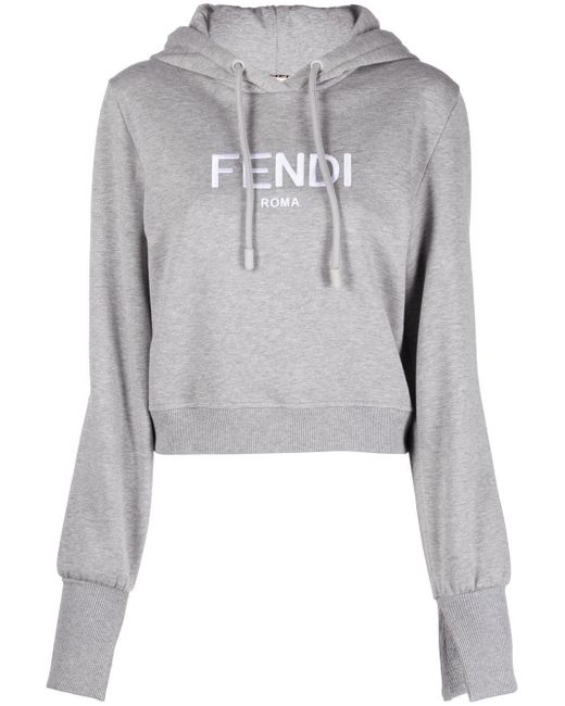 Fendi logo-lettering hoodie