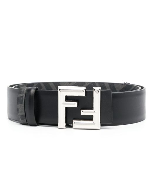 Fendi logo-buckle leather belt