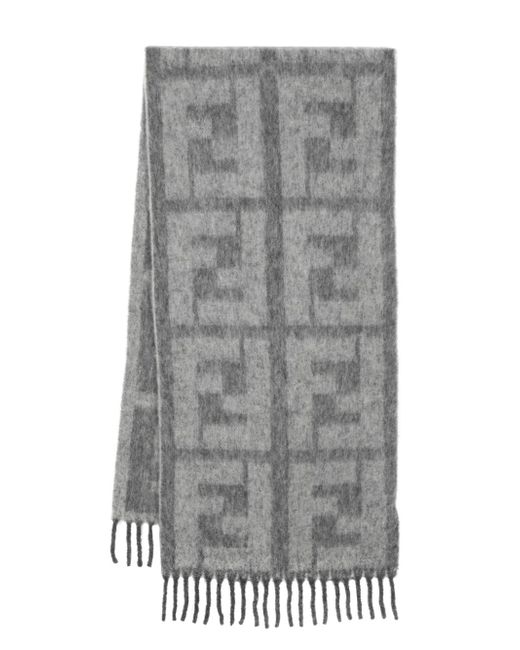 Fendi FF-motif fringed scarf