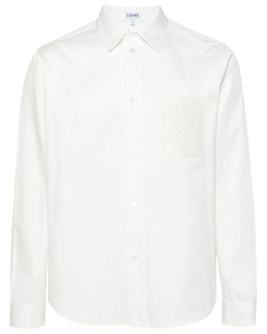 Loewe Anagram-debossed long-sleeve shirt