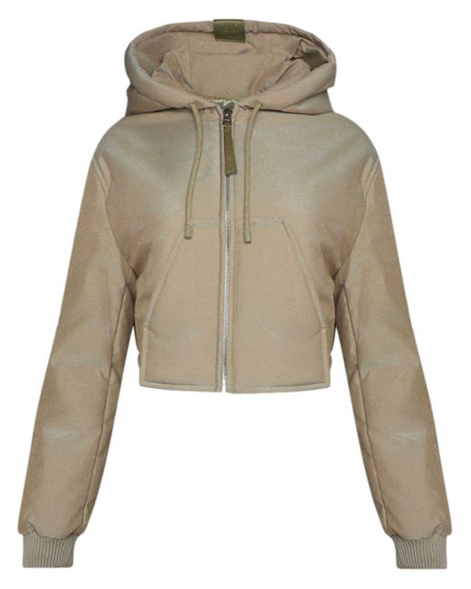 Loewe logo-appliqué hooded cropped jacket