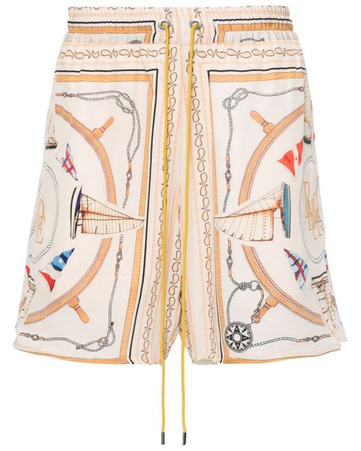 Rhude Nautica silk shorts