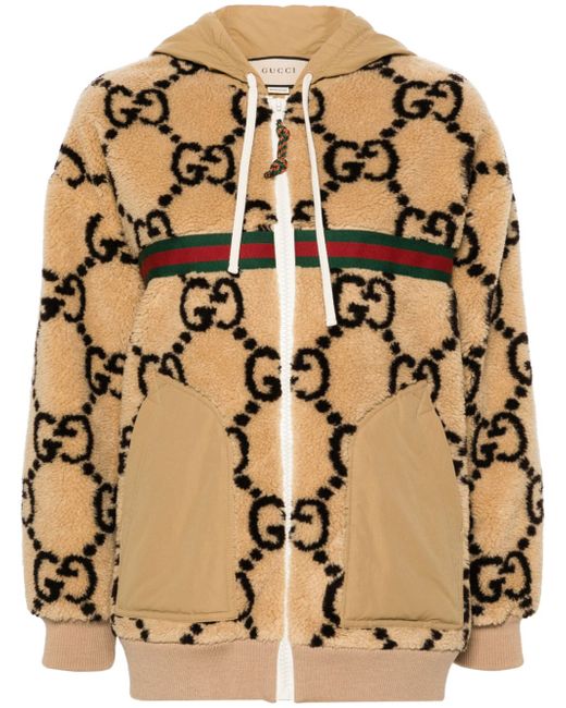 Gucci Maxi GG-pattern fleece jacket
