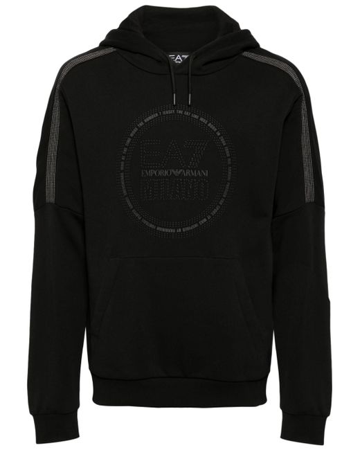 Ea7 logo-print hoodie