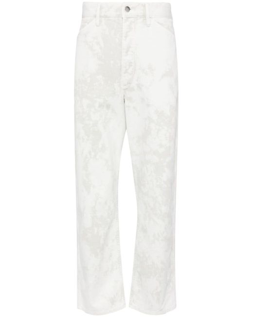 Lemaire bleached-effect cropped jeans