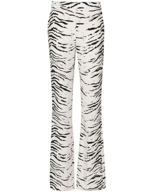 Elisabetta Franchi zebra-print flared trousers