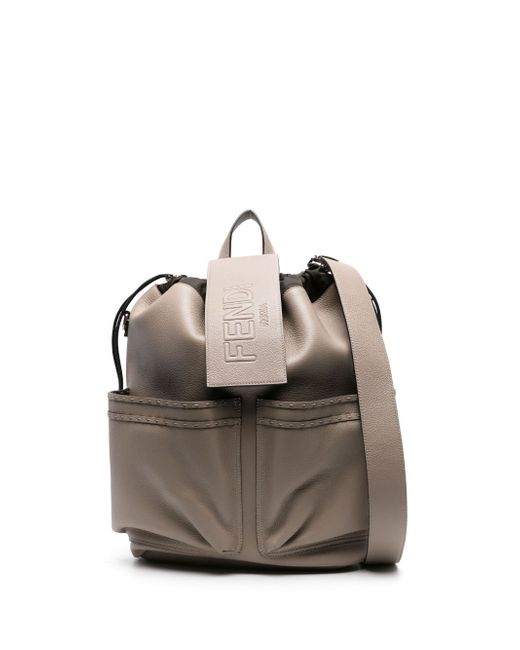 Fendi medium Strike leather backpack