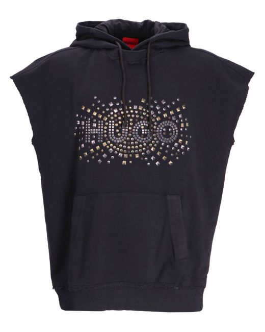 Hugo Boss logo-embellished sleeveless hoodie