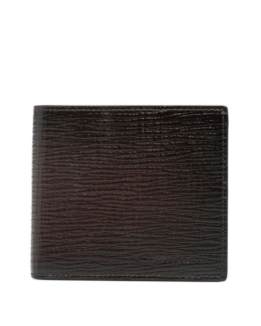 Santoni logo-debossed bi-fold wallet