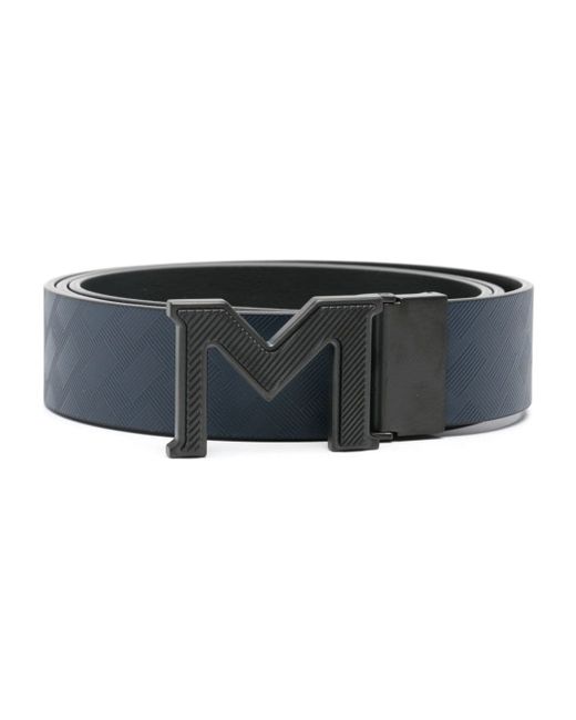 Montblanc logo-buckle leather belt