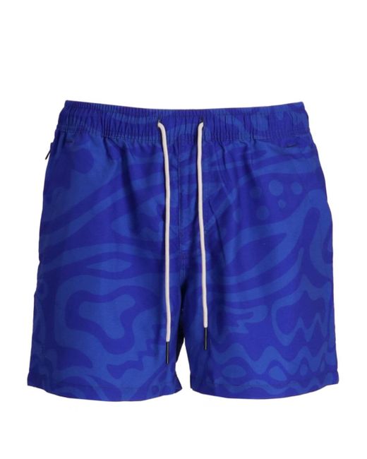 OAS Company abstract-print swim shorts