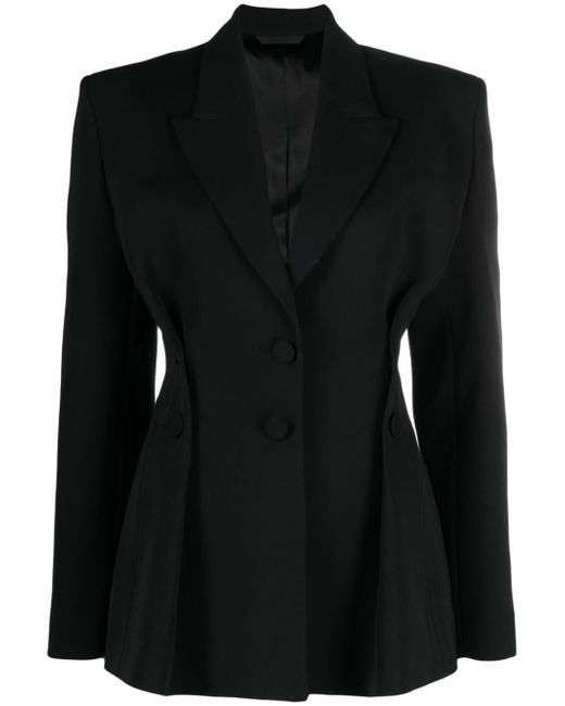 Givenchy pleated wool single-breasted blazer