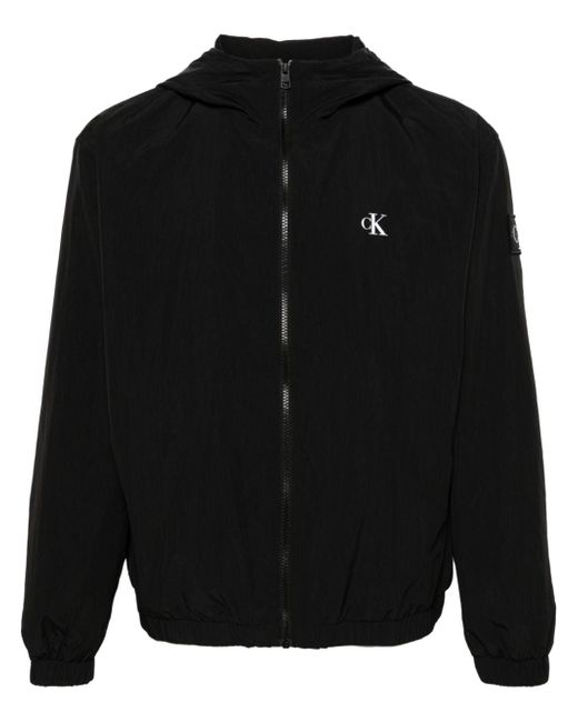 Calvin Klein Jeans hooded logo-print lightweight jacket