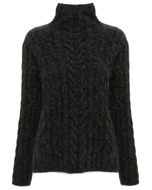 S Max Mara high-neck cable-knit jumper