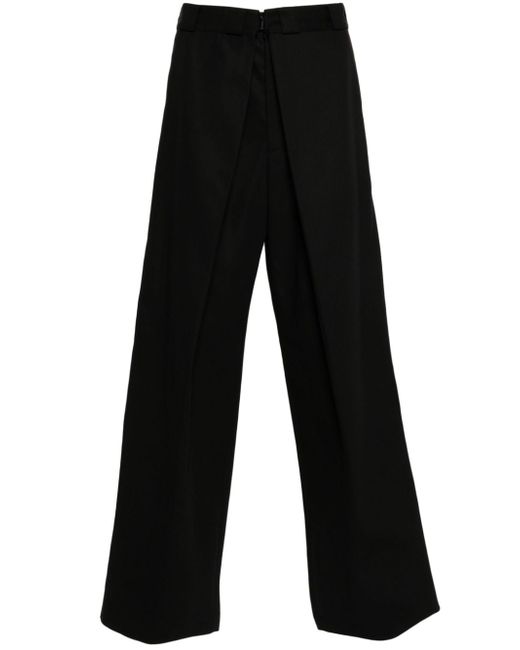 Givenchy pleated canvas wide trousers