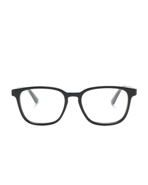 Alexander McQueen logo-engraved square-frame glasses