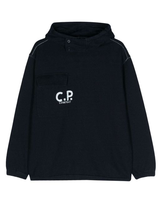 CP Company logo-print hoodie