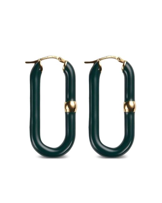 Bottega Veneta elongated hoop earrings