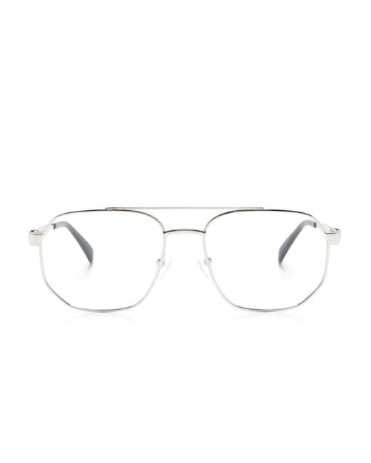 Alexander McQueen skull pilot-frame glasses