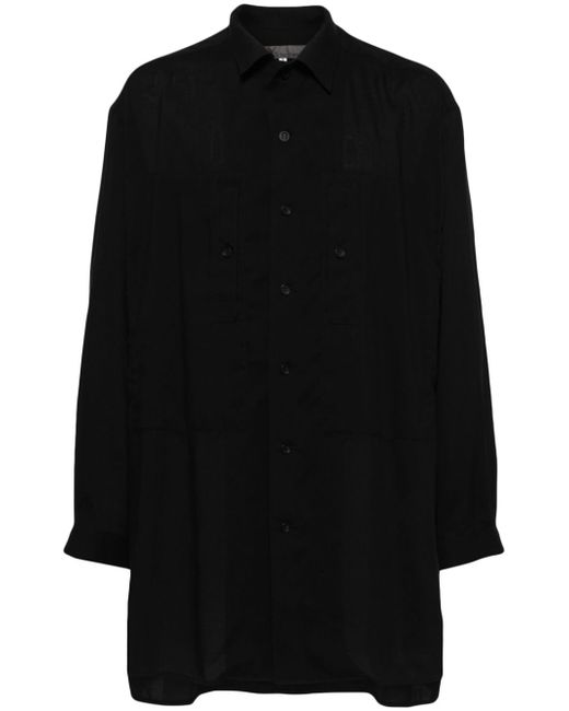 Yohji Yamamoto panelled button-up shirt