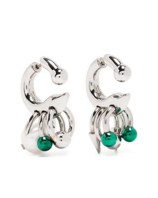 Acne Studios charm-embellished hoop earrings