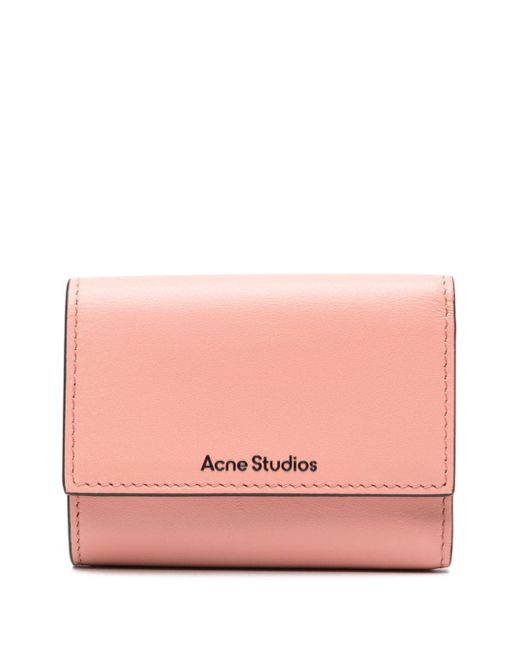 Acne Studios embossed-logo leather wallet