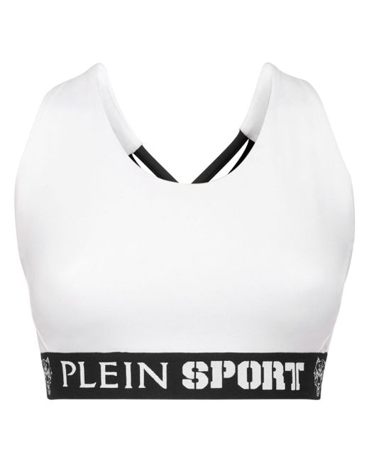 Plein Sport logo-underband sports bra