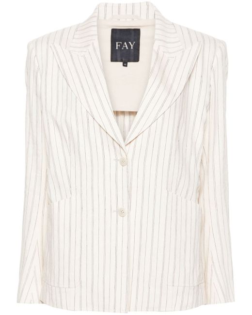 Fay striped single-breasted blazer