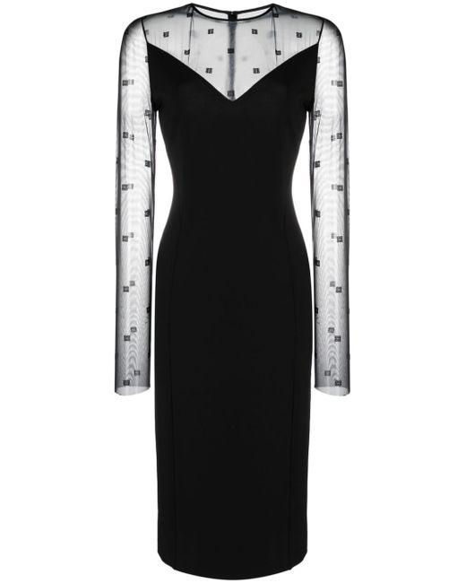 Givenchy logo-jacquard midi dress