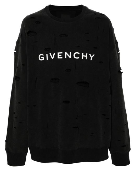 Givenchy Archetype ripped cotton sweatshirt