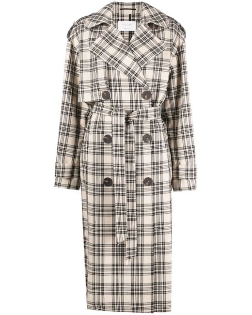 Sportmax check-pattern belted coat