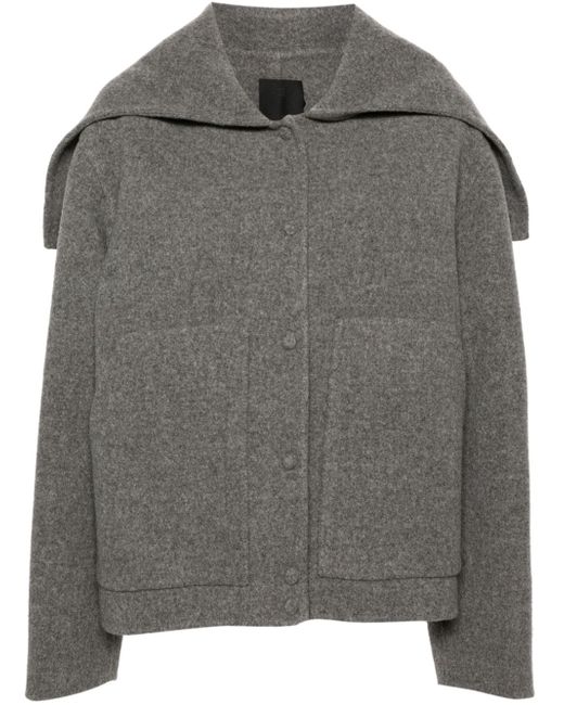 Givenchy felted hooded jacket