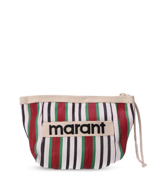Isabel Marant Powden striped clutch bag