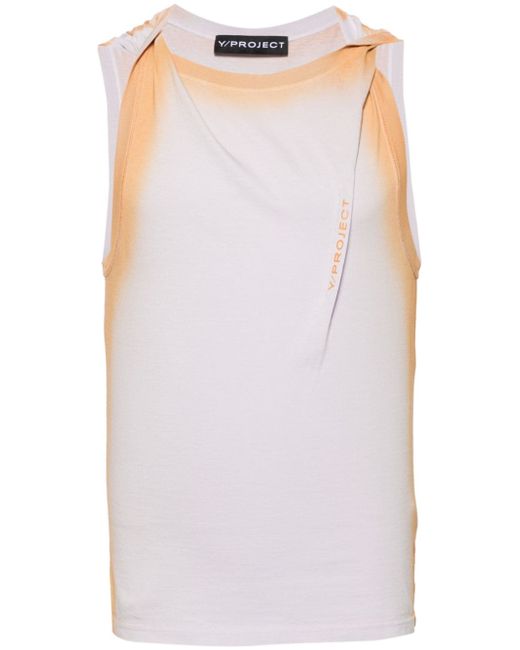 Y / Project logo-print twisted tank top