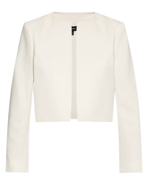 Theory collarless cropped jacket