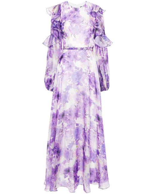 Nissa floral ruffled maxi dress