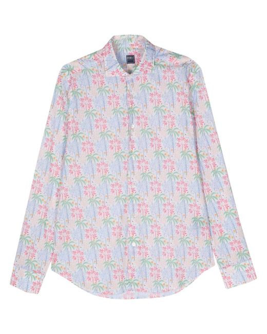 Fedeli floral-print poplin shirt
