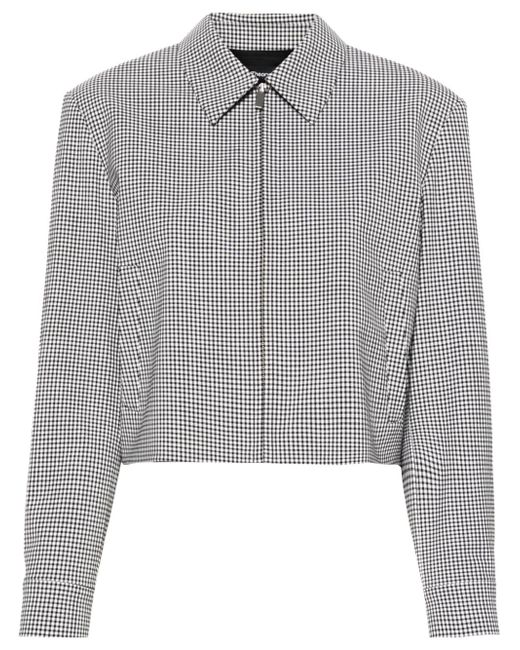 Theory gingham check-pattern cropped jacket
