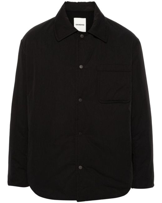 Sandro padded cotton-blend shirt jacket