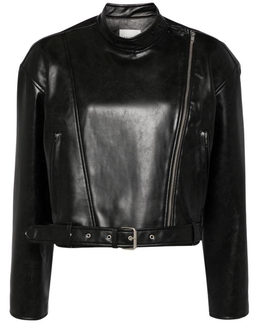 Studio Tomboy faux-leather biker jacket