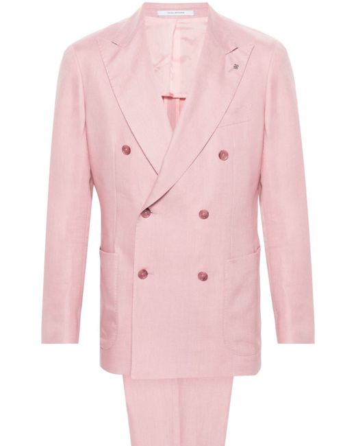 Tagliatore double-breasted linen suit