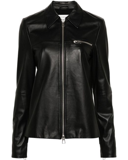 Sportmax zipped leather jacket