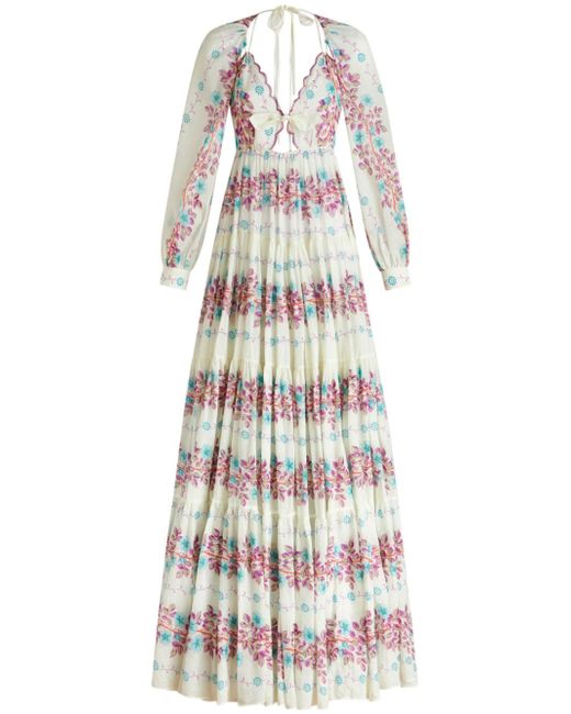 Etro floral flared maxi-dress